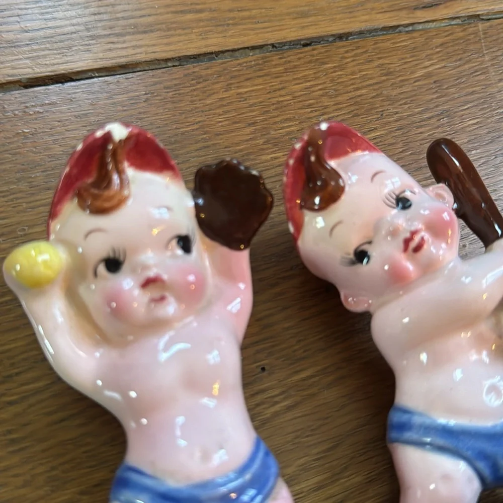 Salt & Pepper Shaker Bundle Turkey Baseball Swans Collectables‎ Vintage Japan
